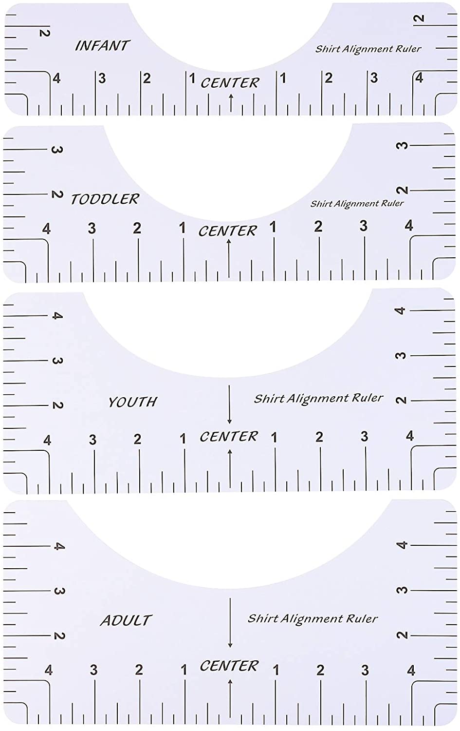 T-Shirt Ruler • 4 pc. Set